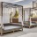 a cabana surrounded by curtains with a large bed