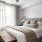 a bedroom with a large window