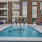 a swimming pool in a courtyard